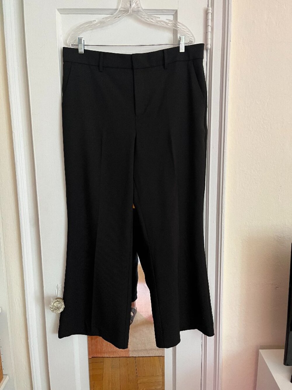 NWT Madewell Wool Blend Trousers Black 14T Tall Bootcut